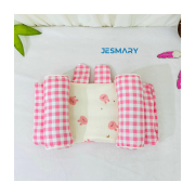 Gối chặn dành cho bé vải caro hồng đáng yêu